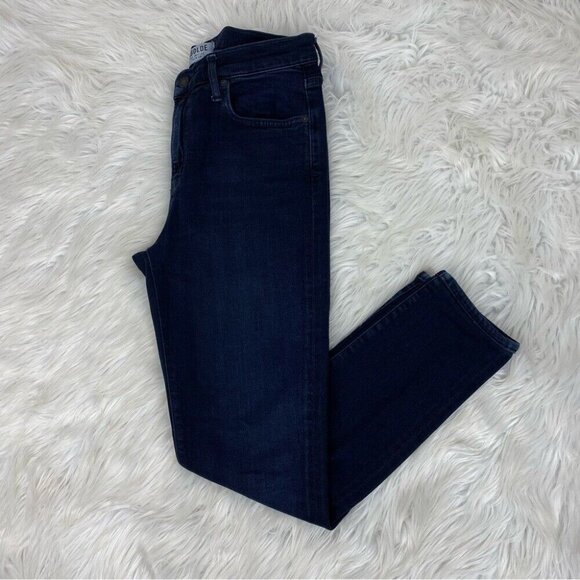 Agolde Denim Women’s Dark Blue Designer Mid-Rise Skinny Luxury Jeans W29/L27 - Picture 3 of 15